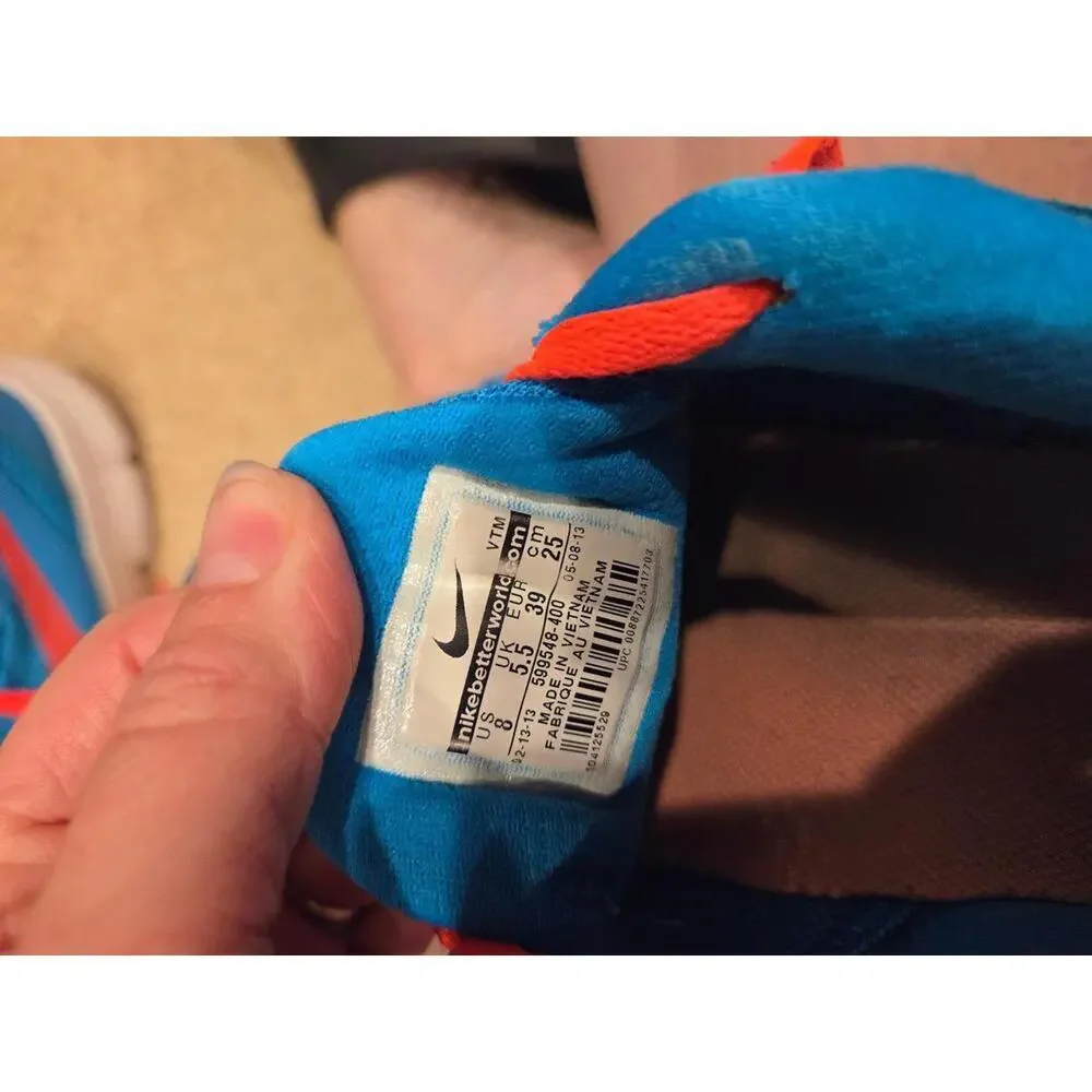Nike blue red sneakers size 8